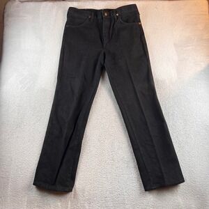 Wrangler 936WBK Cowboy Cut Slim Fit Jeans Mens 33x30 Black Made in USA Denim
